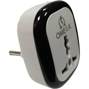 تصویر تبدیل ۳ به ۲ امگا ساده Omega 3 to 2 Power Plug Adapter