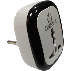 تصویر تبدیل ۳ به ۲ امگا ساده Omega 3 to 2 Power Plug Adapter