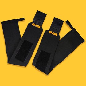 تصویر مچ بند بدنسازی چیاکو مدل NO PAIN NO GAIN بسته 2 عددی - زرد 