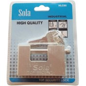 تصویر قفل کتابی فولادی سایز 80 Sola کلید کامپیوتری 