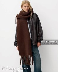 تصویر شال موهر بیگ اسکارف قهوه ای مدل S8311 