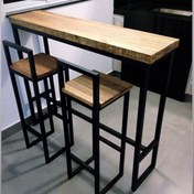 تصویر میز بار و صندلی چوبی کافه کد 8567 