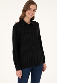 تصویر شومیز زنانه مشکی یو اس پولو 