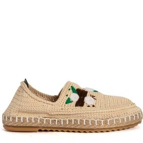 تصویر گیوه زنانه کرم گیوه رو 