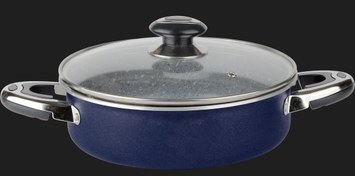 تصویر تابه دودسته گرانیتی ساده دربدار ویدارو مدل سورن Simple granite double-handled pan with lid, Vidaro, Soren model