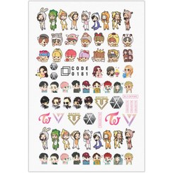 تصویر برچسب لنز ناخن مدل کی پاپ KPOP کد 181 