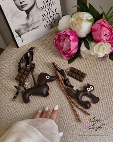 تصویر چارم بگ آویز کیف گربه و سگ 