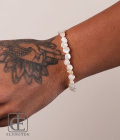 تصویر دستبند سنگ صدف کد 6109 