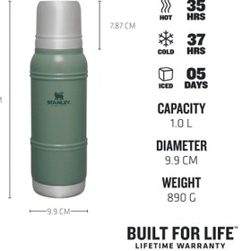 تصویر فلاسک STANLEY مدل آرتیسان ظرفیت 1L اورجینال STANLEY THE ARTISAN THERMAL BOTTLE 1.0L