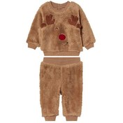 تصویر ست سویشرت و شلوار راحتی نوزادی لوپیلو مدل تدی - سرمه ای - 6 تا 12 ماه 