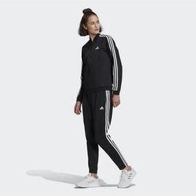 تصویر ست گرمکن ورزشی مشکی زنانه لباس 3 راه Essentials adidas 