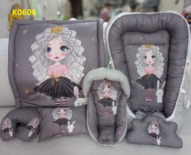 تصویر ست تشک لبه دار نوزادی 6 تیکه فانتزی کد K0606 3D bed set Kid 6 PIS code K0606