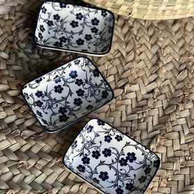 تصویر مزه خوری مستطیل گل آبی دنی هوم 