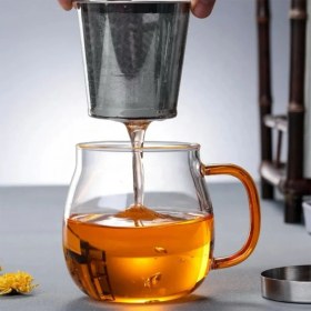 تصویر لیوان دمنوش درب استیل ۲۹۱۸۷ یک عددی steel lid tea glass