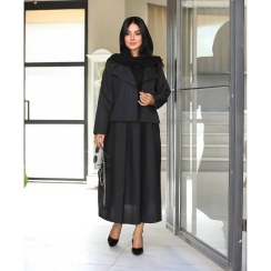 تصویر ست کت و دامن پیله دار رنگ سیاه 