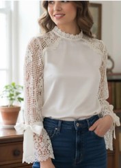 تصویر تونیک مجلسی گیپور و ساتن فرانسوی مستر کاتر mr cutter 