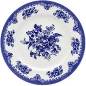 تصویر بشقاب پیش دستی چینی زرین ایتالیا اف طرح فلورانس سرمه ای سایز 19 