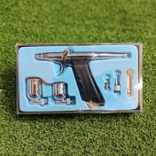 تصویر پیستوله رنگ پاش بادی حرفه ای ایر براش تفنگی کاسه رو 0.3 میلی متر Airbrush SM-116A 