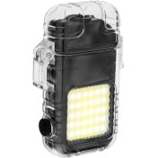 تصویر فندک المنتی با چراغ قوه مدل COB 