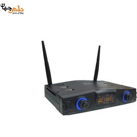 تصویر میکروفن بی سیم دو کانال پی وی مدل Wireless microphone P.V HUR302 