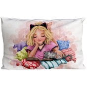 تصویر روبالشی کودک طرح دختر مدل rob18 