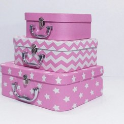 تصویر ست باکس چمدانی طرح ستاره زیگزاگ 