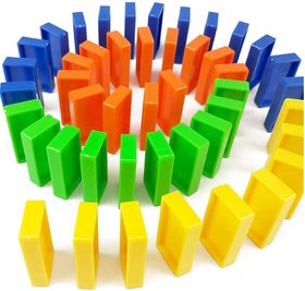 تصویر قطار بازی مدل دومینو ساز شفاف طرح موزیکال ا Transparent domino model toy train with musical design Transparent domino model toy train with musical design