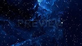 تصویر دانلود فوتیج انیمیشن سحابی آبی و خوشه‌های ستاره‌ای Blue Nebula And Star Clusters Animation 