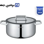 تصویر قابلمه استیل کف لیزری عرشیا 20 سانتی متری مدل SS050-3169 ARSHIA SS050-3169 STAINLESS STEEL NON STICK