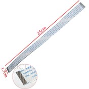 تصویر سیم فلت اوپتیک 16 پین 25 سانتی مدل E248204 فاصله بین پین 1 میلی متر 