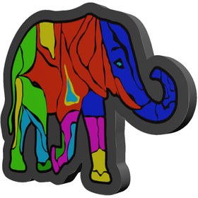 تصویر پیکسل چوبی طرح فیل کد 621 