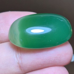 تصویر نگین سنگ عقیق سبز معدنی کد k1118 