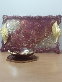 تصویر سینی رزین زرشکی 65736 