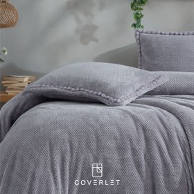 تصویر پتو ول‌سافت طوسی مدل Masse 