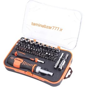 تصویر بیت 65 پارچ فایندر سفارش آمریکا مدل 1932 کیفیت تمام عیار 65pcs Ratchet Screwdriver Bits