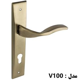 تصویر دستگیره درب افران کد V100 مشکی / کلیدی / کارتن 20 عددی 