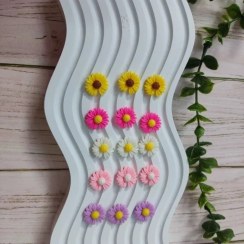 تصویر پیکسل خمیری طرح گل بابونه 