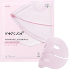 تصویر ماسک ژلی مدی کیوب کلاژن و لیفتینگ تک عددی Medicube PDRN Pink Collagen Gel Mask