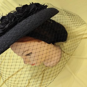 تصویر کلاه آیدا سایز بزرگ مشکی 