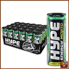 تصویر نوشیدنی انرژی زا هایپ موهیتو حجم ۲۵۰ میلی لیتر بسته ۲۴ عددی 