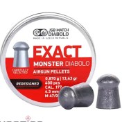 تصویر ساچمه سرگنبدی JSB کالیبر 4.5 (13.34 گرین) (JSB EXACT MONSTER DIABOLO ) 