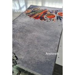 تصویر فرش آشپزخانه هازان ترک مدل K118 سایز ۵۰ در ۸۰ مخمل 