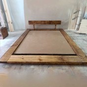 تصویر تخت خواب چوبی دو نفره مدل A5 