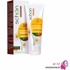 تصویر کرم ضدافتاب شون spf50 فاقد چربی رنگی طبیعی مناسب پوست های چرب 