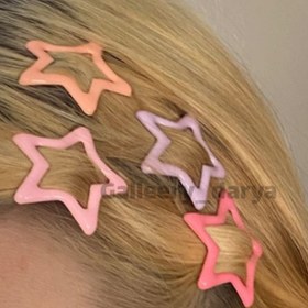 تصویر Purchase a high-quality colorful Pinterest-style star snap hair clip 