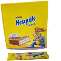 تصویر ویفر شکلاتی نسکوییک .بسته کامل ۳۰ عددی هست Nesquik