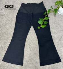 تصویر شلوار بارداری بوتکات دمپا گشاد مشکی سایز ۴۶ تا ۵۲ 