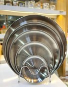 تصویر سینی استیل وارداتی سیلور - سایز 