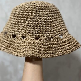 تصویر کلاه رافیا - کرمی کد ۲ 