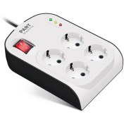 تصویر محافظ برق پارت الکتریک مدل PE8792 ۴ خانه ارت دار با کابل ۳ متری 